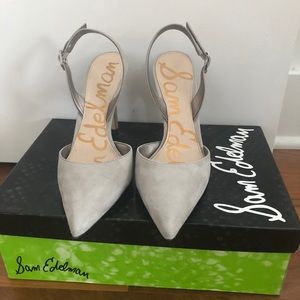 Sam Edelman Gray Suede Heels